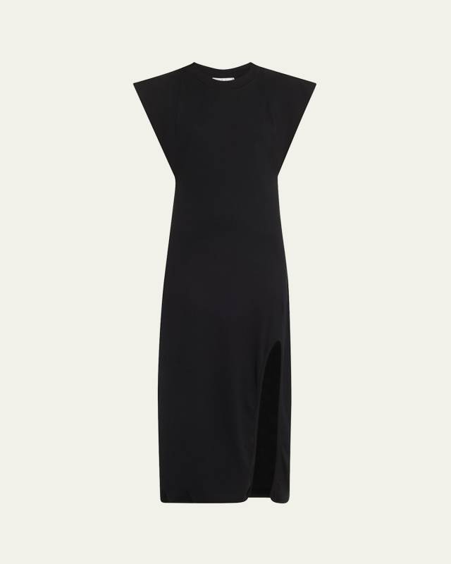 Paloma Cap-Sleeve Slit Maxi Dress